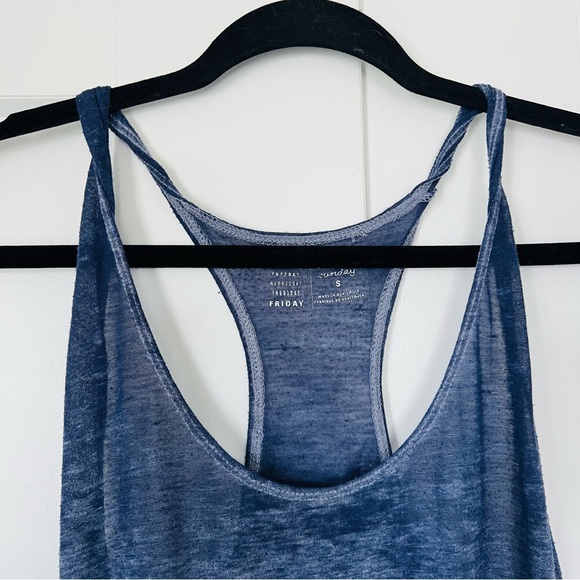 Saturday Sunday by Anthropologie Blue Twist Strap Tank Top Size Small - Picture 3 of 5